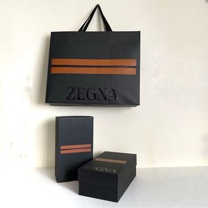 Zegna Paper Shopping Bag, 2 Empty Shoes Boxes
